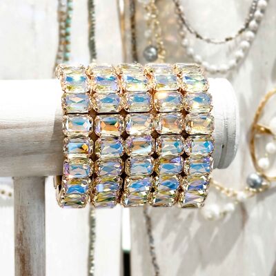 High quality K9 crystal bracelet - Honey - Rectangle shape