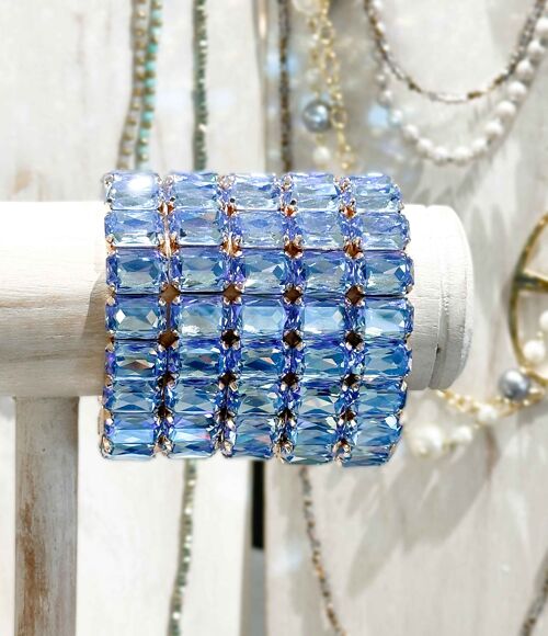 Bracelet en cristal K9 de haute qualité - Bleu - Forme goutte