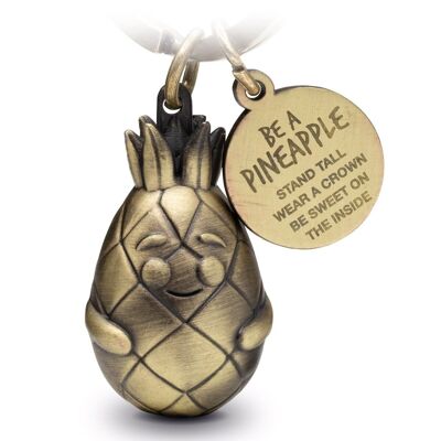 "Be a pineapple" pineapple keychain "Piny" with engraving - sweet motivating lucky charm