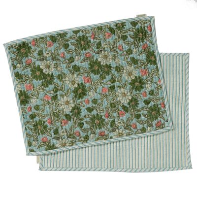 Set of 2 Meera Blue Green placemats