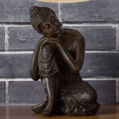 Statua di Buddha pensatore thailandese - Decorazione Zen e Feng Shui - Oggetto portafortuna - Idea regalo Zen - Decorazione