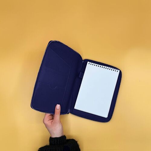 Porte Notes A5 en Cuir Recyclé - INE COMPANION BLUE