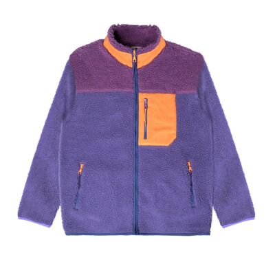 Sherpa con cerniera misto Bubblegum