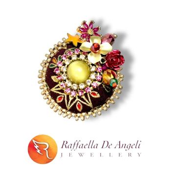 Bague Bouquet Amarante Ajustable 1