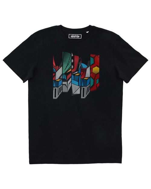 T-shirt Les 5 Mechas - Tee-shirt Robot Geant Japon