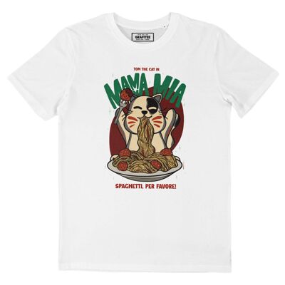 T-shirt Mamma Mia - Tee-shirt Chat Spaguetti