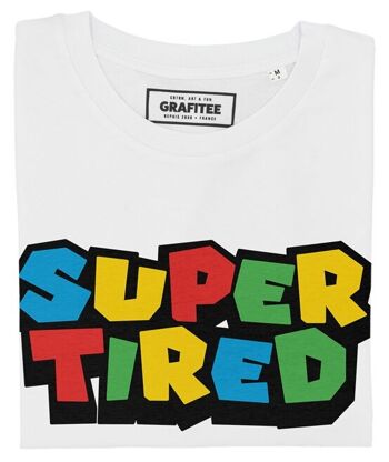 T-shirt Super Tired - Tee-shirt Typographie Mario 2