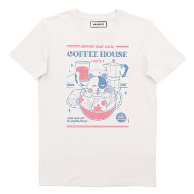 Kaffeehaus-T-Shirt – Frühstückskatzen-T-Shirt