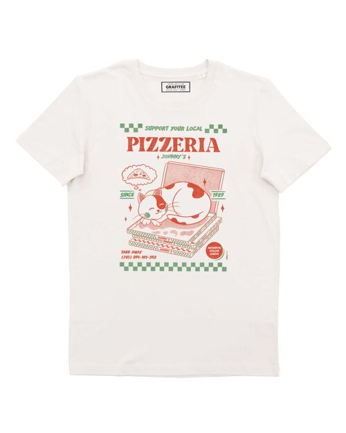 T-shirt Pizzeria - Tee-shirt Chat Boite à Pizza