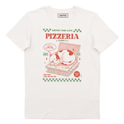 T-shirt Pizzeria - Tee-shirt Chat Boite à Pizza