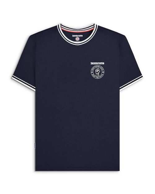 Northern Soul Tipped Tee Navy/White SS24