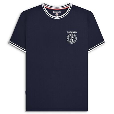 Northern Soul Tipped Tee Navy/White SS24