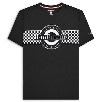 Zweifarbiges Logo-T-Shirt Schwarz SS24