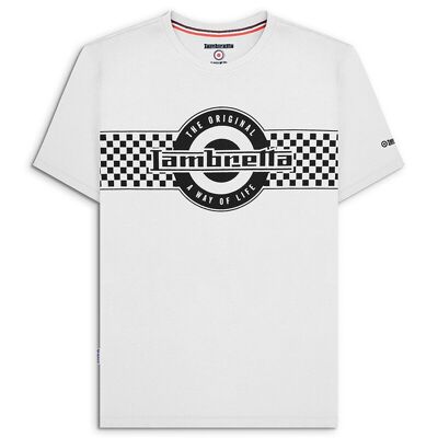 T-shirt con logo bicolore bianca SS24