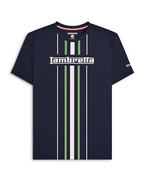 Vertical Stripe Tee Navy SS24