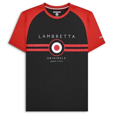 Camiseta Target Raglan Negro/Rojo SS24