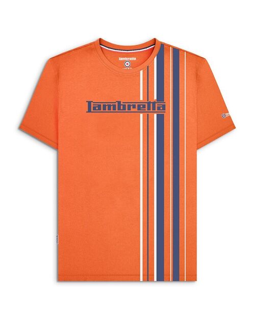 Racing Stripe Tee Burnt Orange SS24