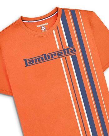 T-shirt Racing Stripe Orange Brûlé PE24 2