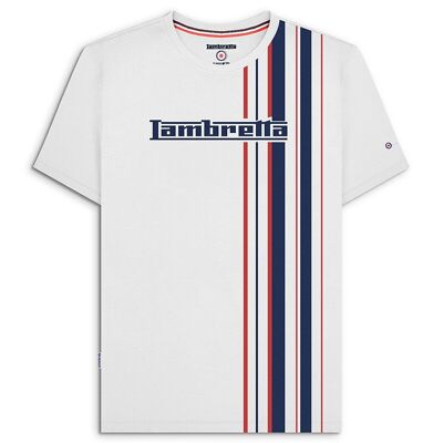 Camiseta Racing Stripe Blanca PV24