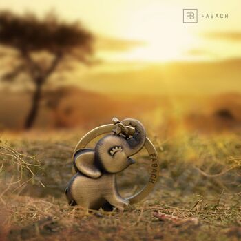 Porte-clés éléphant "Jumbo" - Pendentif mignon bébé éléphant - Porte-bonheur et cadeau pour les amoureux des éléphants 11