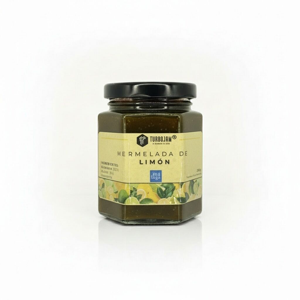 Marmellata naturale di limoni. 90% Frutta. Contenuto di zucchero ridotto (solo l'8%)