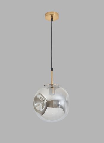 Lampe à suspension globe moyenne de style design en verre de champagne 3