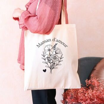 Grand Tote Bag - Bouquet De Fleurs Maman d'amour 2