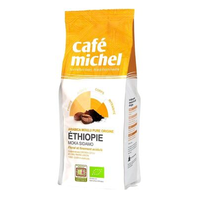 CAFE MICHEL Coffee Ethiopia Mocha Sidamo Ground Organic