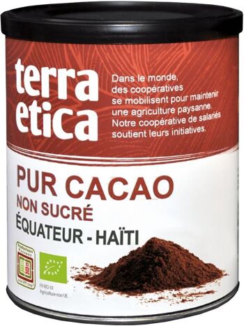 TERRA ETICA Pur Cacao Non Sucré Bio
