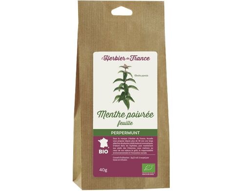 HERBIER-FRANCE Menthe Poivrée Feuille Sachet Bio