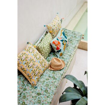 Sofa Cover Meera Blue Green 4