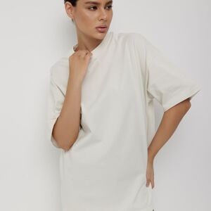 T-Shirt Oversize 100% Coton Bio Premium - Blanc Délavé -