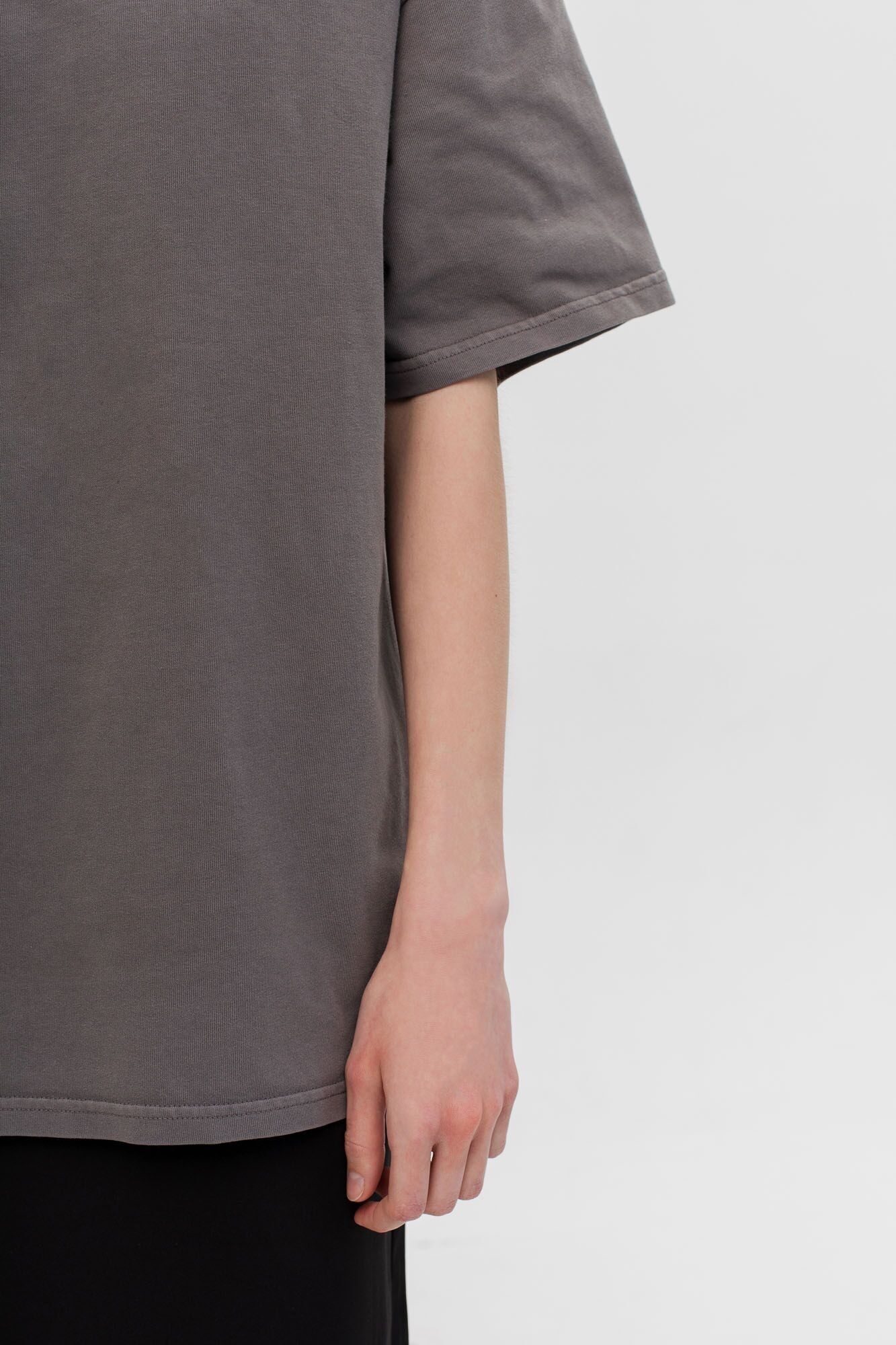T-shirt oversize 100% cotone biologico premium - Grigio Tempesta -