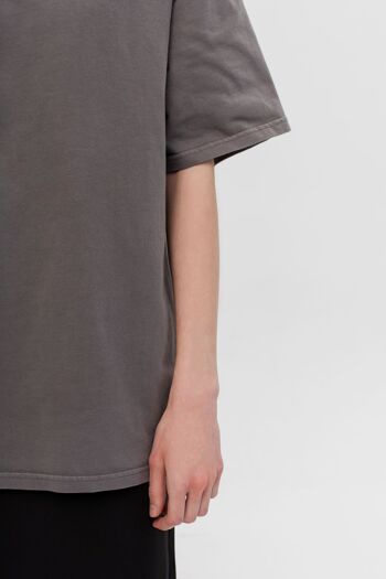 T-shirt oversize 100% coton biologique premium - Grigio Tempesta - 5