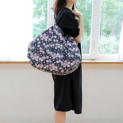 Shupatto compact foldable shopping bag size L - Sakura