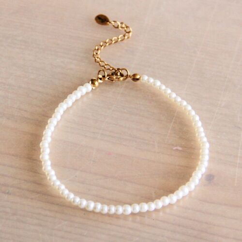 Pearl anklet - gold