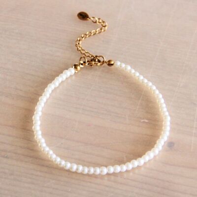 Pearl anklet - gold