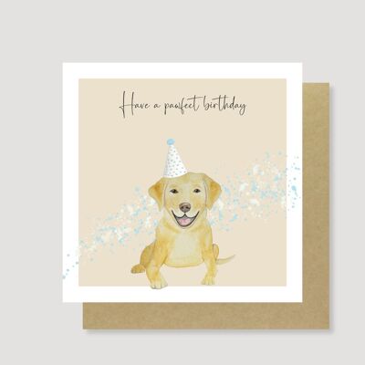 Tarjeta de cumpleaños Pawfect Labrador