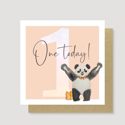 1 tarjeta Panda (Melocotón)