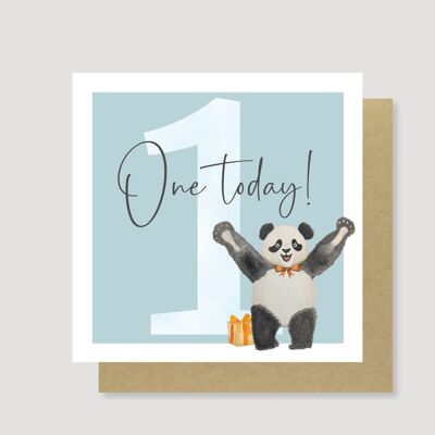 1 Panda card (Teal)