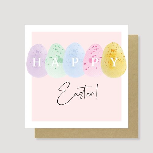 Easter eggs card (Pink)