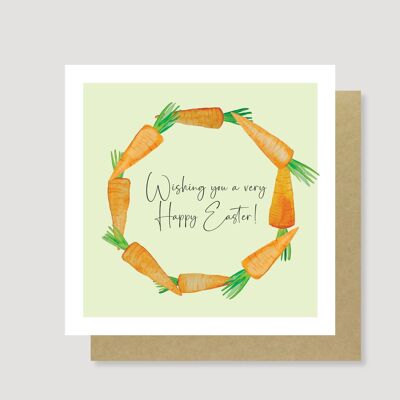 Carrot wreath Easter card