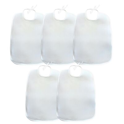Set de 5 baberos de esponja de algodón impermeables (30x40 cm)