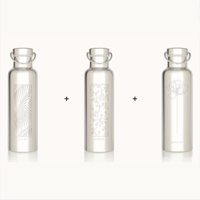 Botellas de agua isotérmicas de acero inoxidable Gaspajoe, modelo GROOVY 750 ml