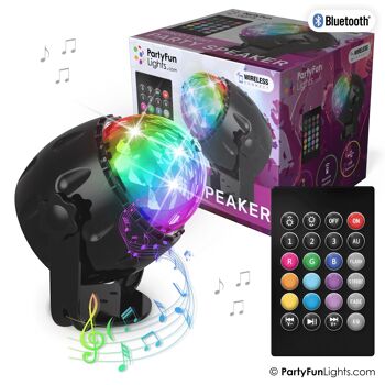 PartyFunLights - Lampe disco - Party Speaker - avec télécommande - LED - Bluetooth - USB 4