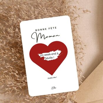 Cadeau Fête des Mères sous forme de carte à gratter personnalisable, Bon pour, annonce grossesse 11