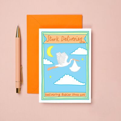 Stork Deliveries | New Baby Card
