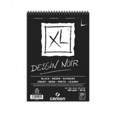 Album XL® Noir spiralé petit côté 150g