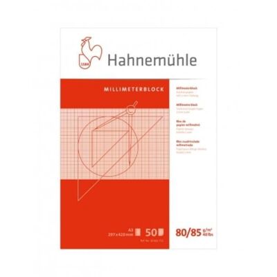 Bloc De Papier Millimetre 80/85g A3 50F