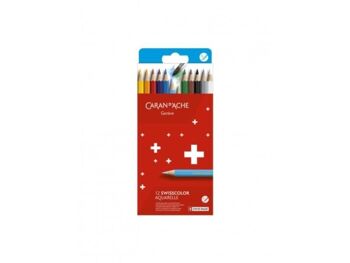 Boîte carton de crayons de couleurs aquarellables Swisscolor